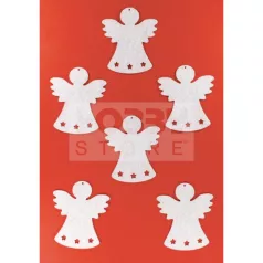   Filcfigura - Angyal csillagos (6 db/cs, átm. kb.: 6 cm) 23281
