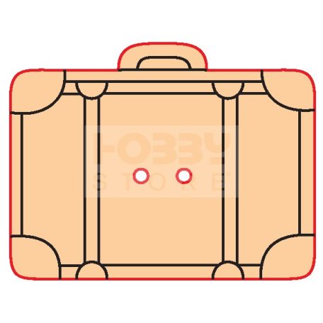 Pentart Fafigura gomb 23388 – bőrönd 10 db/csomag