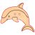 Pentart Fafigura gomb 23406 – delfin 10 db/csomag