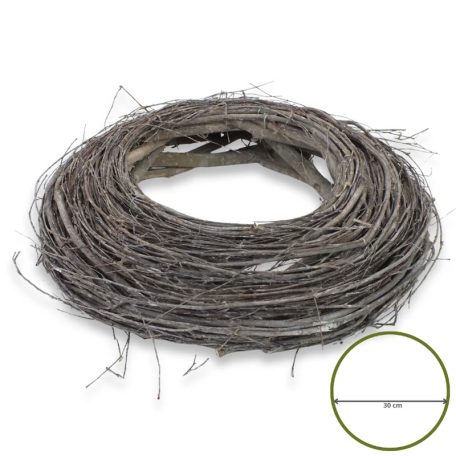 Fészek koszorúalap 30 cm – természetes dekorációs alap ajtódíszekhez