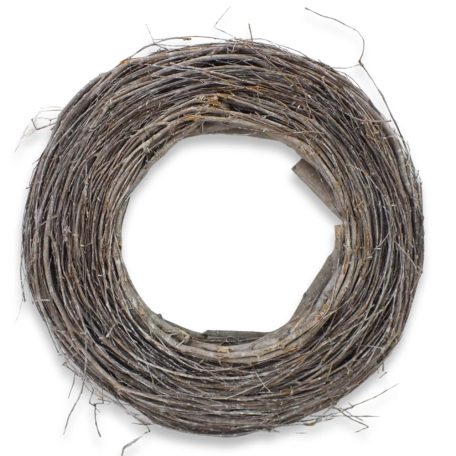 Fészek koszorú szürke 35 cm – stabil alap kreatív dekorációkhoz