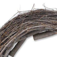   Fészek koszorú szürke 35 cm – stabil alap kreatív dekorációkhoz