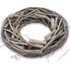 Fészek koszorú szürke 35 cm – stabil alap kreatív dekorációkhoz