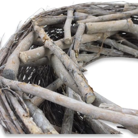 Fészek koszorú szürke 35 cm – stabil alap kreatív dekorációkhoz