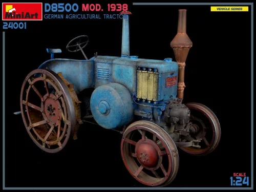 MiniArt German Agricultural Tractor D8500 Mod. 1938 – 1:24 munkagép makett