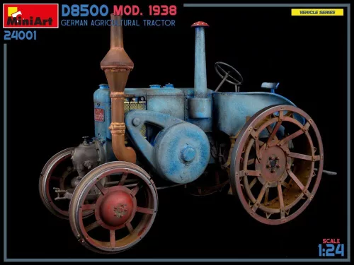 MiniArt German Agricultural Tractor D8500 Mod. 1938 – 1:24 munkagép makett