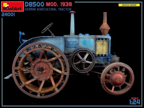 MiniArt German Agricultural Tractor D8500 Mod. 1938 – 1:24 munkagép makett