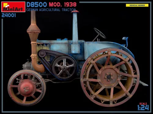 MiniArt German Agricultural Tractor D8500 Mod. 1938 – 1:24 munkagép makett