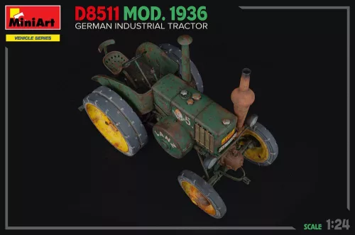 MiniArt German Industrial Tractor D8511  Mod. 1936 – 1:24 munkagép makett