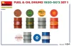 MiniArt Fuel & Oil Drums 1930-50's Set 1 (German Type) – 1:24 dioráma-kiegészítő