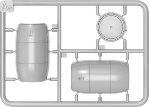 MiniArt Plastic Barrels 200L – 1:24 dioráma-kiegészítő