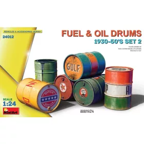   MiniArt Fuel & Oil Drums 1930-50's Set 2 – 1:24 dioráma-kiegészítő