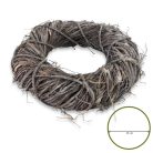 Madagaszkár koszorúalap natúr 25 cm – stabil dekorációs alap ajtódíszekhez és kreatív koszorúkhoz