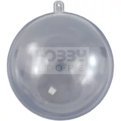 Átlátszó műanyag gömbdísz 14 cm 2426