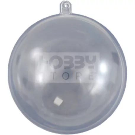 Átlátszó műanyag gömbdísz 14 cm 2426