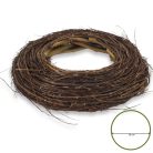 Fészek koszorúalap barna 30 cm – természetes dekorációs alap ajtódíszekhez és kreatív koszorúkhoz