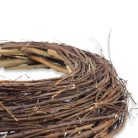 Fészek koszorúalap barna 30 cm – természetes dekorációs alap ajtódíszekhez és kreatív koszorúkhoz