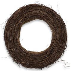   Fészek koszorúalap barna 35 cm – természetes dekorációs alap ajtódíszekhez