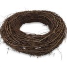 Fészek koszorúalap barna 35 cm – természetes dekorációs alap ajtódíszekhez