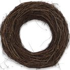 Fészek koszorúalap barna 43 cm – látványos ajtódíszek és koszorúk készítéséhez