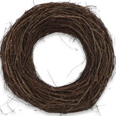   Fészek koszorúalap barna 43 cm – látványos ajtódíszek és koszorúk készítéséhez