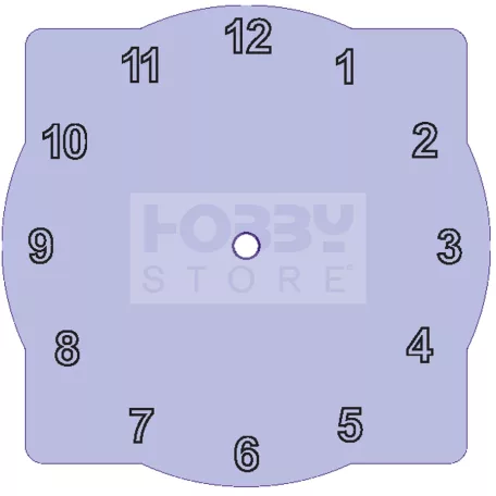 Fa óralap hullámos arab számmal 5, 15 cm-es  - 24303