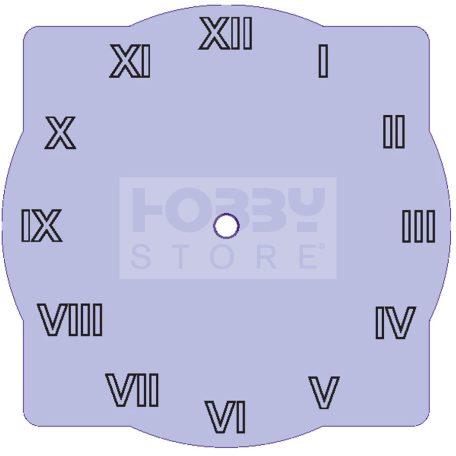 Fa óralap hullámos római számmal 6, 15 cm-es - 24304