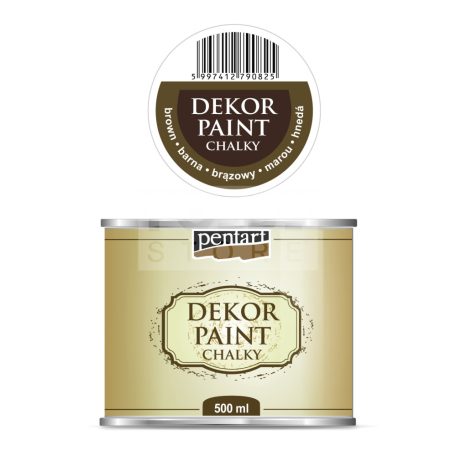 Pentart Dekorfesték lágy (chalky) barna 500 ml 25236
