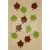 Filcfigura - Mini levél (12 db/cs, átm. kb.: 3 cm) 26166