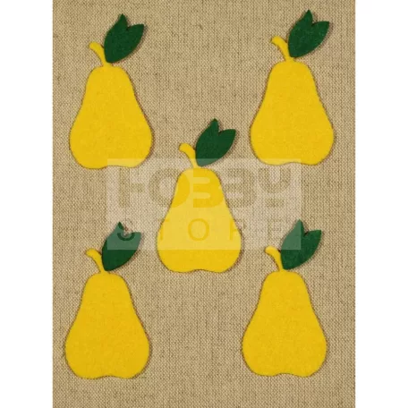 Filcfigura - Körte (5 db/cs, átm. kb.: 6 cm) 26168