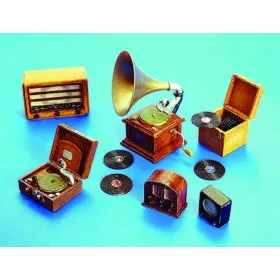 Plus Model Gramophone und Radios – dioráma kellék makett