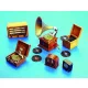 Plus Model Gramophone und Radios – dioráma kellék makett