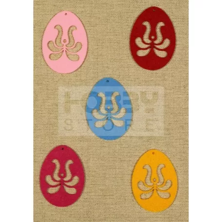 Filcfigura - Tojás tulipános - magyar A mintával (5 db/cs) 27347