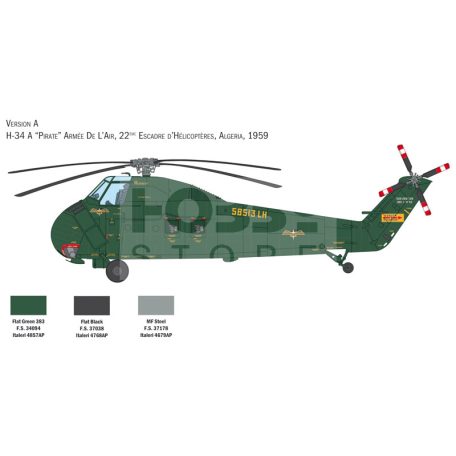 ItaleriH-34A Pirate /UH-34D U.S. Marines 1:48 helikopter makett 2776IT