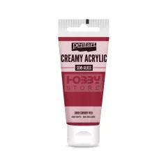   Pentart selyemfényű meggypiros színű akril bázisú krémes hobbi festék 60 ml