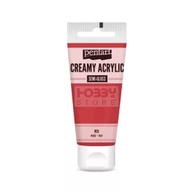 Pentart selyemfényű krémes akrilfesték – piros 60 ml