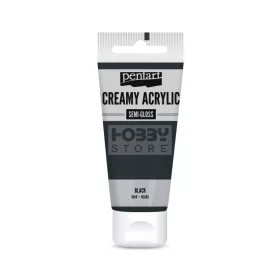 Pentart selyemfényű krémes akrilfesték – fekete 60 ml