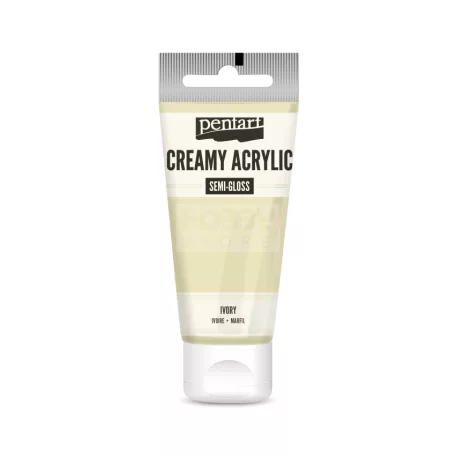 Pentart selyemfényű elefántcsont színű akril bázisú krémes hobbi festék 60 ml