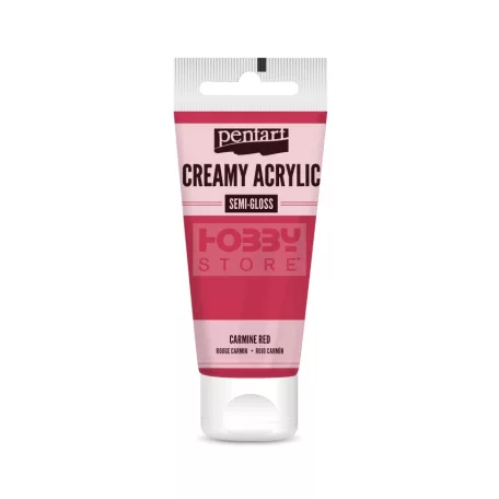 Pentart selyemfényű kárminvörös színű akril bázisú krémes hobbi festék 60 ml