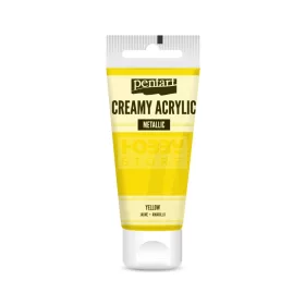 Pentart selyemfényű krémes akrilfesték – sárga 60 ml