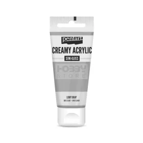   Pentart selyemfényű krémes akrilfesték – világosszürke 60 ml