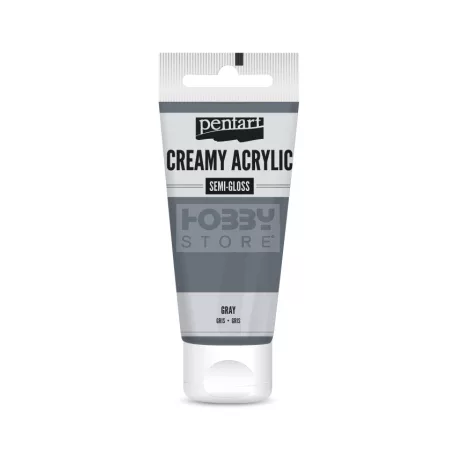 Pentart selyemfényű szürke színű akril bázisú krémes hobbi festék 60 ml
