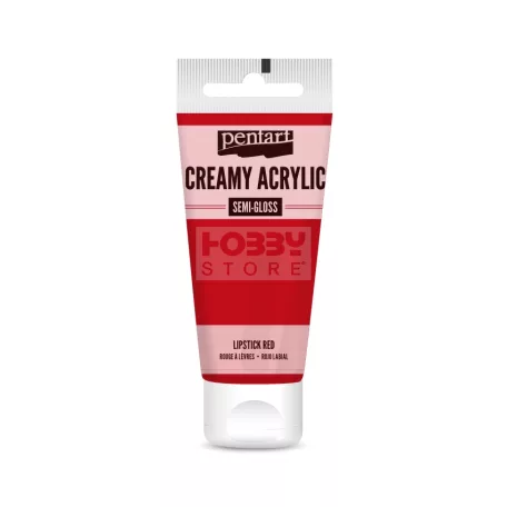 Pentart selyemfényű rúzspiros színű akril bázisú krémes hobbi festék 60 ml