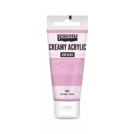 Pentart selyemfényű pink színű akril bázisú krémes hobbi festék 60 ml