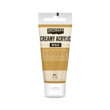 Pentart metál arany színű akril bázisú krémes hobbi festék 60 ml