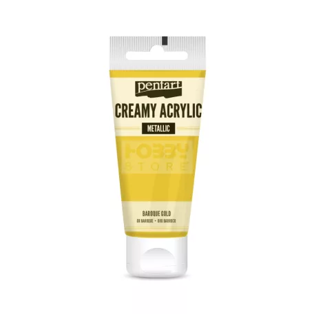 Pentart metál barokkarany színű akril bázisú krémes hobbi festék 60 ml