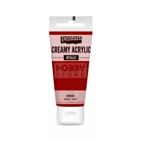 Pentart metál krémes akrilfesték – bordó 60 ml