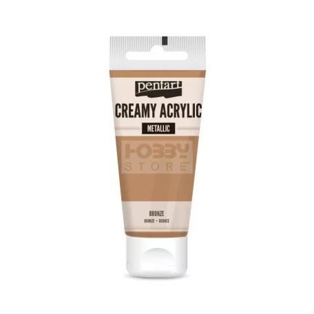 Pentart metál bronz színű akril bázisú krémes hobbi festék 60 ml