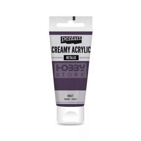 Pentart metál lila színű akril bázisú krémes hobbi festék 60 ml