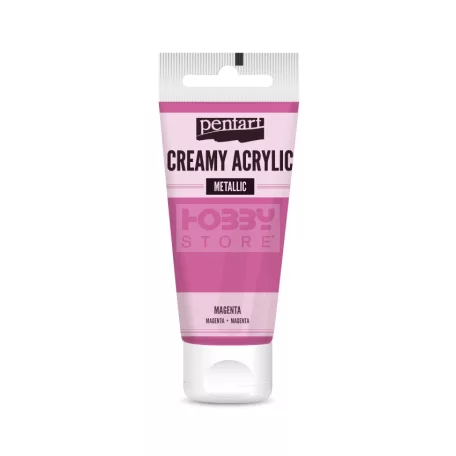 Pentart metál magenta színű akril bázisú krémes hobbi festék 60 ml
